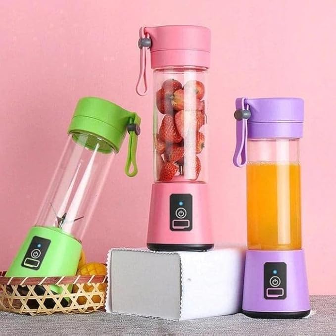 Portable Personal Electric 6 Blade Rechargeable Juicer Blender
