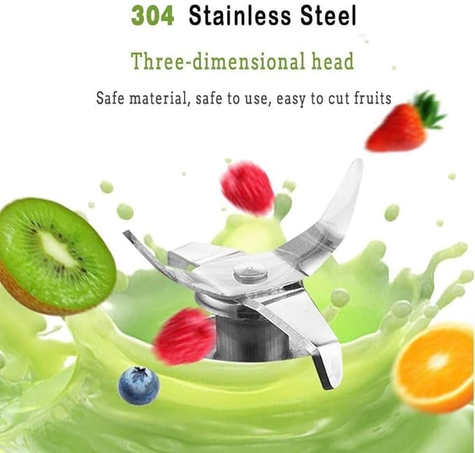 Portable Personal Electric 6 Blade Rechargeable Juicer Blender