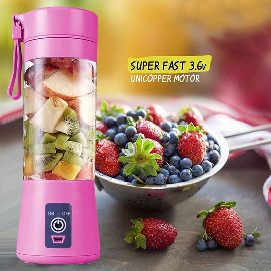 Portable Personal Electric 6 Blade Rechargeable Juicer Blender