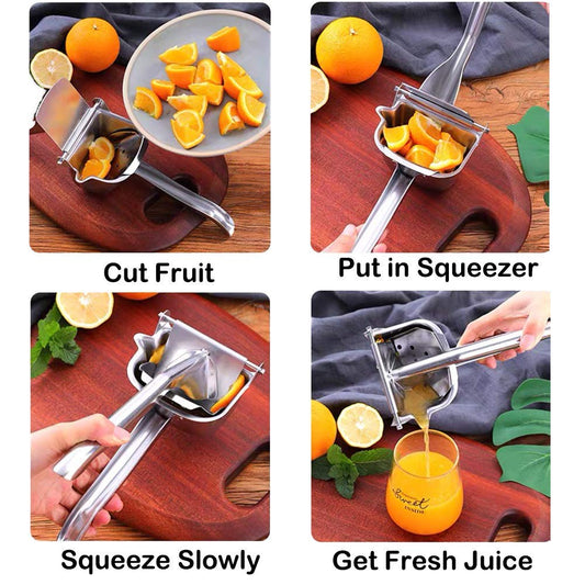 Hand Press Juicer, Aluminium Manual Fruit Squeezer Orange Juicer Heavy Duty Multipurpose Machine for fruits