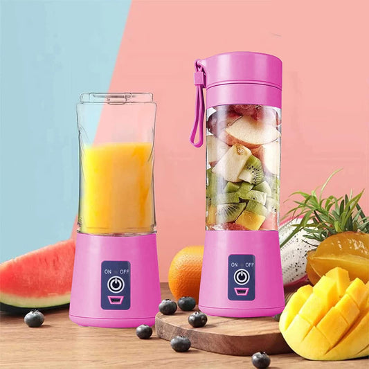 Portable Personal Electric 6 Blade Rechargeable Juicer Blender
